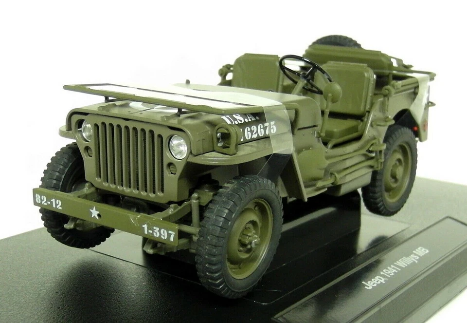 Welly 1/18 - Jeep Willy's Military Vehicle Top Down 1941 - Diecast model car - Image 3 of 4