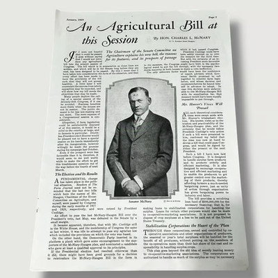 1929 Vintage Article An Agricultural Bill At This Session From Farm Journal O