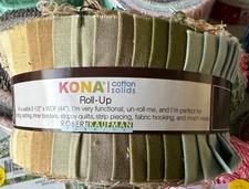Kona Cottons jelly roll fabric Robert Kaufman  2.5 inch strips 40 pc new solids