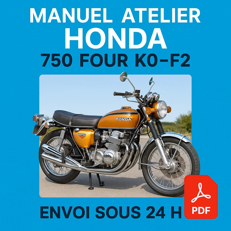 Manuel Atelier Honda CB 750 Four K0-F2 1969-1978 Revue Technique CD PDF Moto - Photo 1/1