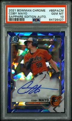 2021 Bowman Chrome Coby Mayo Sapphire Edition AUTO PSA 10 | eBay