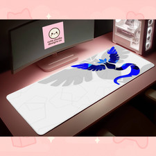 Articuno Pokemon Desk Mat Minimal Gaming Mouse Pad Blue Aesthetic Anime Mousepad