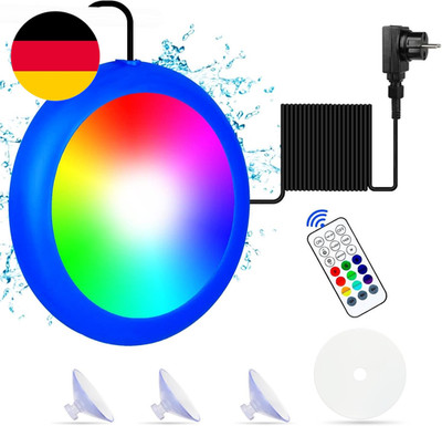 COOLWEST LED Poolbeleuchtung Für Stahlwandpool, 10W RGB Poolscheinwerfer LED Mag