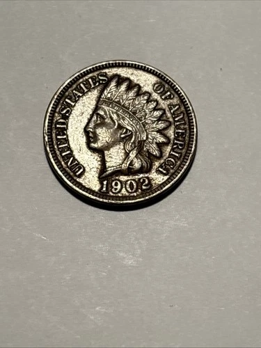 1902 “Full Liberty” with Beads and Diamonds- XF + -Indian Head Cent Penny