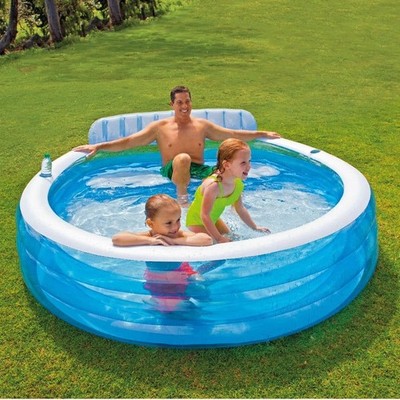 Round Inflatable Above Ground Family Lounge Outdoor Pool