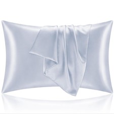 Soft Satin Pillowcase Set, 20x26 Standard, Reduces Bedhead, Purple