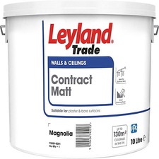 Leyland Trade Magnolia Matt Emulsion Paint 10L Interior Walls Ceilings UK Decor 3.20 per litre