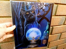 Lisa Parker The Witches Apprentice Canvas Picture Black Cat  19cm x 25cm