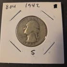 1942-S Washington Silver Quarter In Very Good Condition