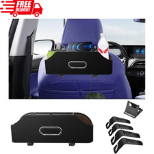 Car Seat Back Organizer with Cup Holder and Tissue Box Headrest Hanging Storage
