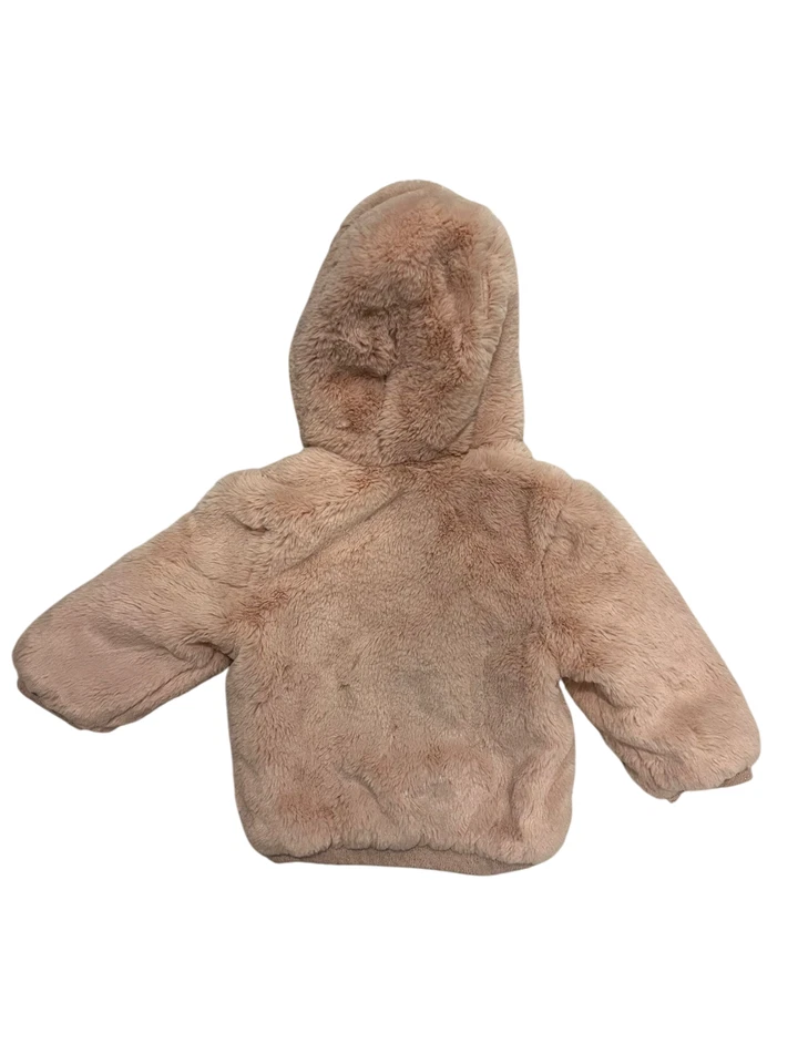 Abrigo Chaqueta IKKS Niñas Rosa Reversible Imitación Piel - Suave y Elegante - Talla 18M Nuevo con Etiquetas Foto 2 de 2