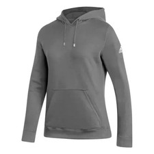 Adidas Fleece Hoodie Women's Size Small Gray /White Logo NWT