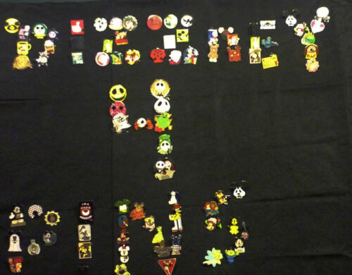 DISNEY PINS 40 DIFFERENT PINS FASTEST SHIPPER IN USA CL, LE, HM & CAST PINS  - Afbeelding 1 van 6