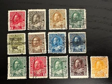 14 Fine Used Singles Of 1911-1925 King George V Admiral Issue Stamps