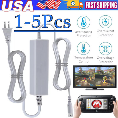 #ad AC Power Supply Charging Adapter Cable Charger For Nintendo Wii U GamePad $7.18