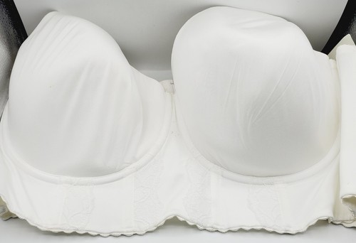 Parfait Elissa P50116 Women's Strapless Longline Bra - Pearl White, 42G Stained - Picture 2 of 8