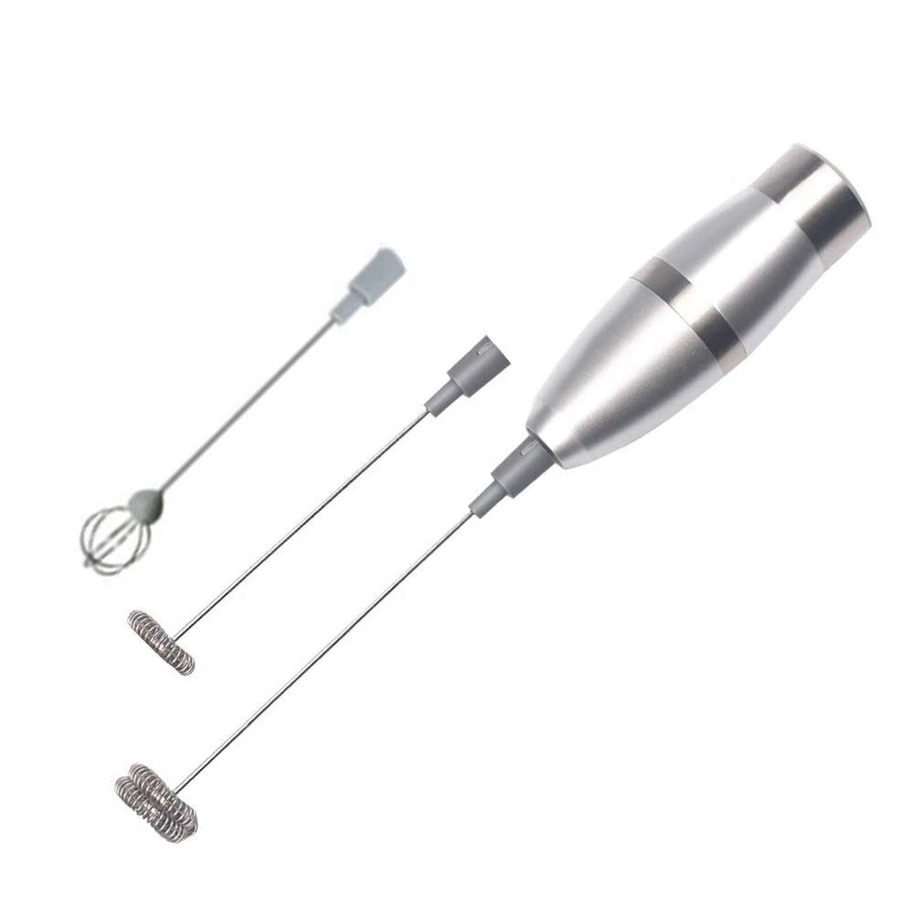 Milk Frother Handheld Double Spring Whisk Head Powerful Electric Spring 19000RPM