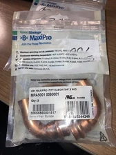 Conex  MaxiPro 3/4" 90D Street elbow Copper Press  (Bag of 3) Refrigeration HVAC