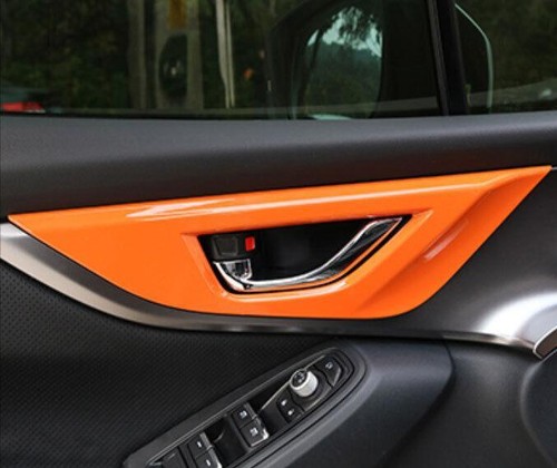 For Subaru Crosstrek 2019-2023 Bright Orange Inner Door Panel Armrest Cover Trim - Foto 3 di 6