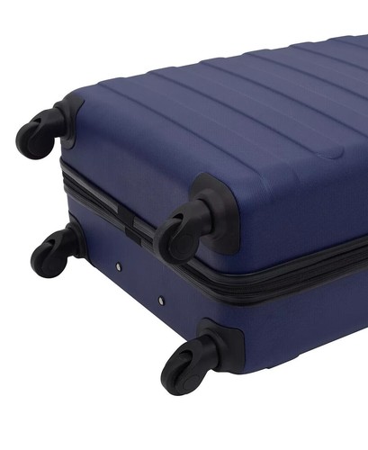 Travelers Club Navy ABS Austin 4 Piece Hardside Luggage Set T1052 - Picture 2 of 7