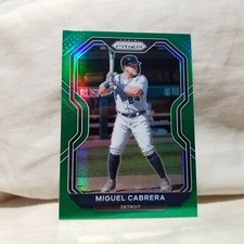 Miguel Cabrera 2021 Prizm Baseball Green Prizms Tier III Card #250 Tigers 