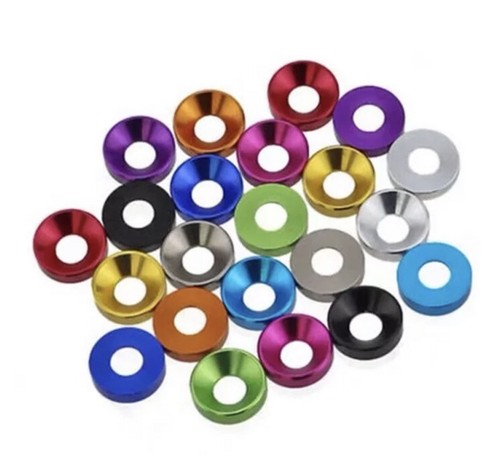 M3 10PCS SILVER Aluminium Washer For Counter Sunk Screw R/C Drone Automotive FPV - Picture 4 of 5