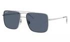 New RAY-BAN Sunglasses RB 3758 003/2V 56-16 Silver Frame Blue w/Polarized Lenses