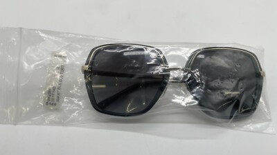 Michael Kors Sunglasses MK 1075 10148G Gold Gray Hexagon Frames Blue Lenses