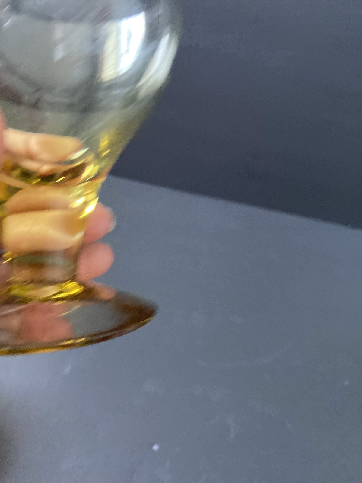 6 VNTG Independence? Honey Yellow Footed Wine Martinis Goblets Drink