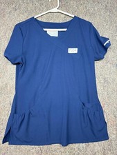 Skechers By Barco Scrubs Women's Short Sleeve Pockets Blue Size M