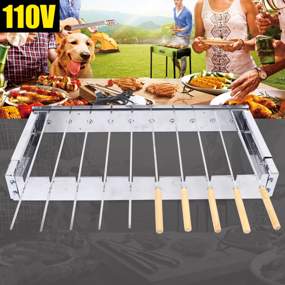 Usb Interface Portable Barbecue Grill Stainless Steel Rolling Electric BBQ Shelf