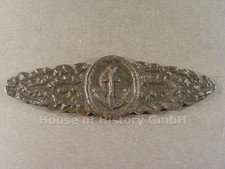 99651: Kriegsmarine, MARINEFRONTSPANGE IN BRONZE, typische Bordfertigung