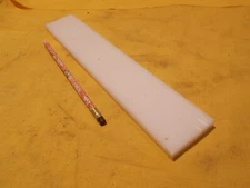 WHITE HDPE BAR polyethylene sheet machinable plastic stock 3/8" x 2" x 12" LONG