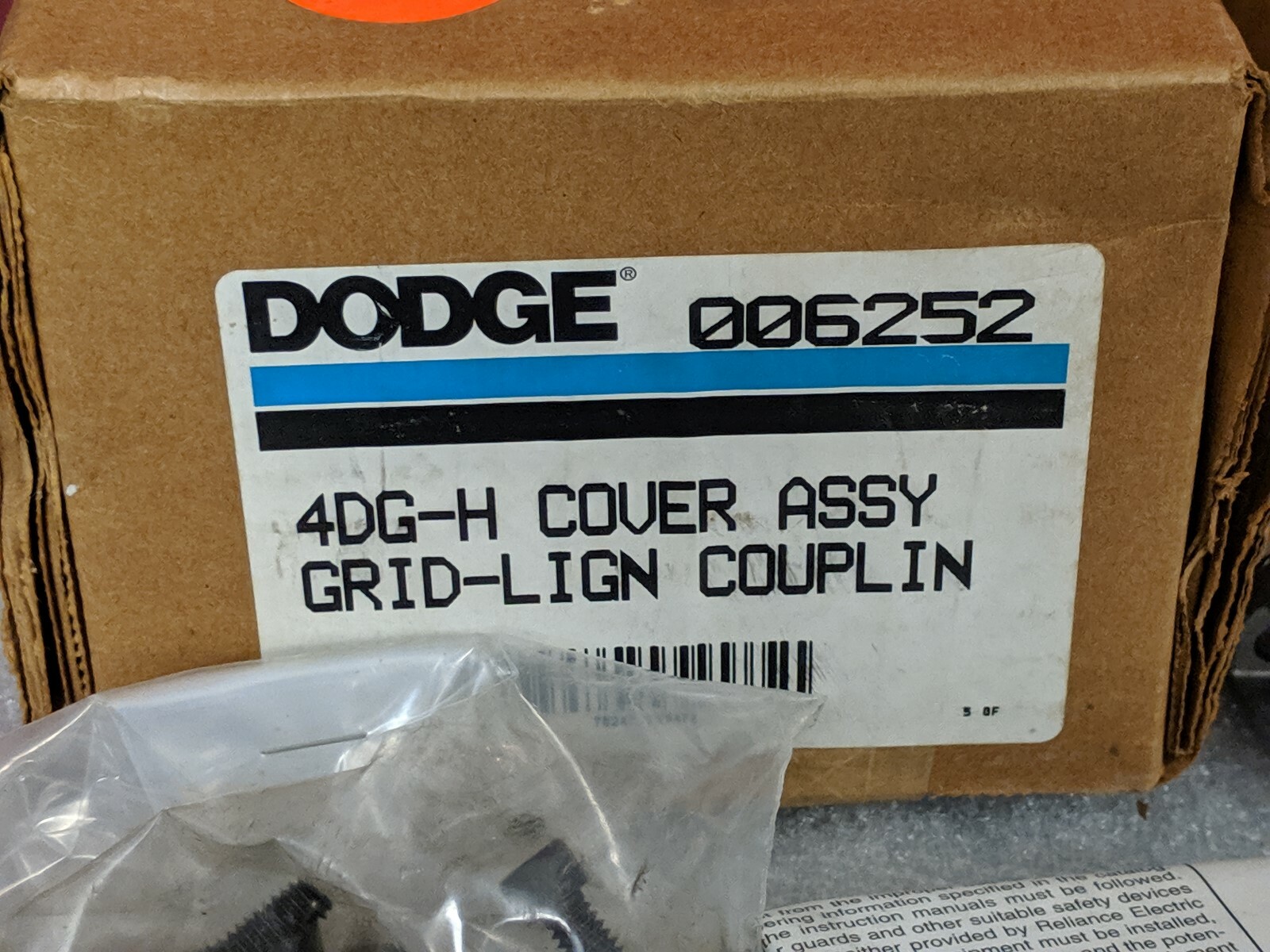 Dodge 4DGH GRID LIGN 006252 Horizontal Split Coupling Cover For Size