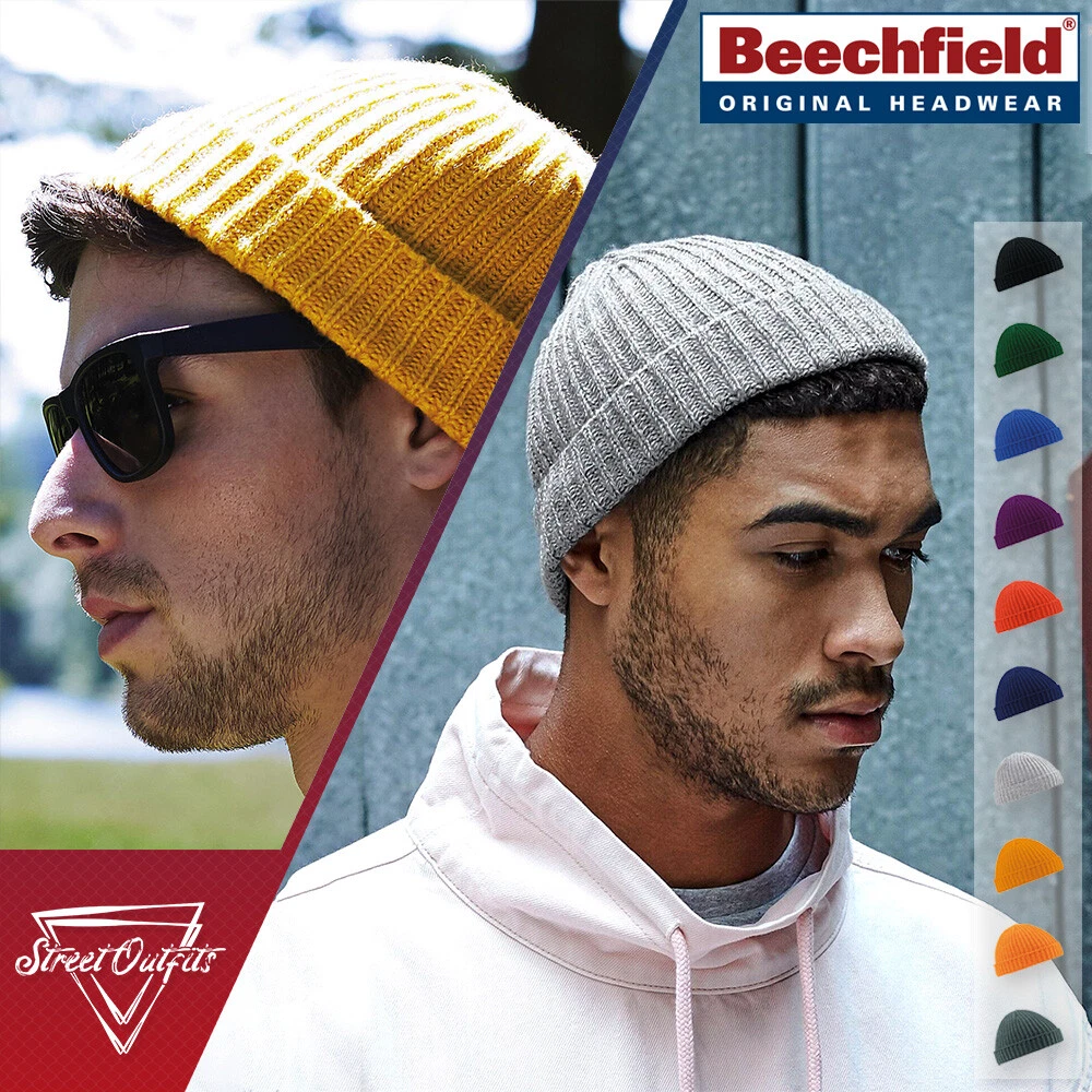 Trawler Beanie Hat Fisherman Retro Beechfield Winter Mens Ladies