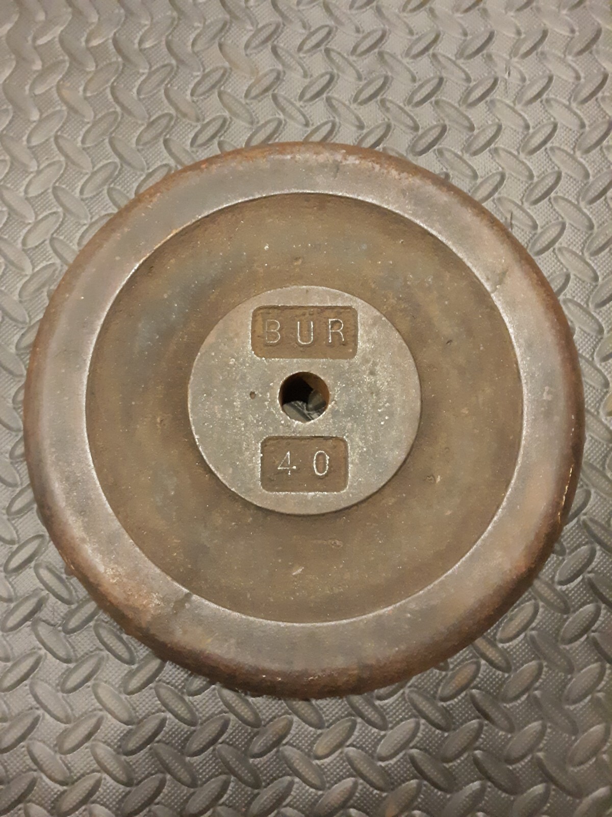 Pair of Vintage Bur Barbell 40lb Std. (1") Cast Iron Weight Plates. eBay