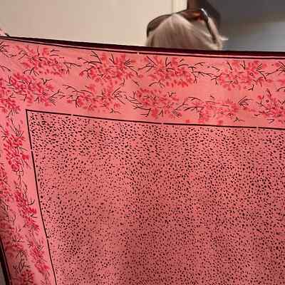 Vera Neumann vintage cherry blossom scarf 22 x 22 | eBay display picture 1