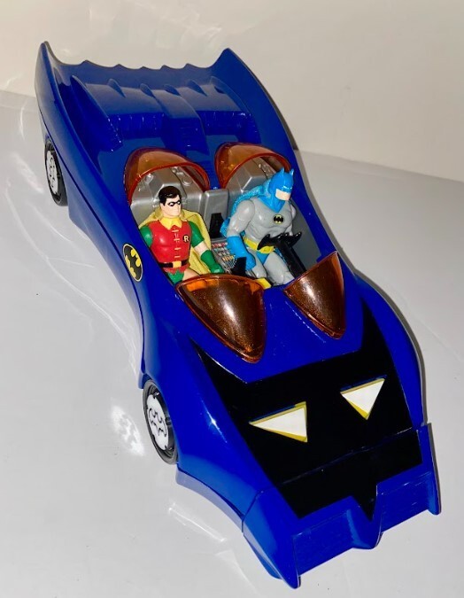 1984 Kenner Batmobile with Batman & Robin Figures-Vintage DC