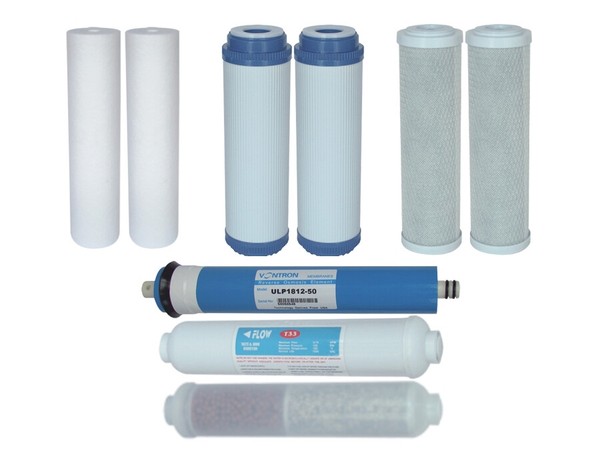 Ersatzfilterset Osmose 2 Jahre + Nachfilter + 50 Gpd + 2-Phasen-Mineralfilter-image