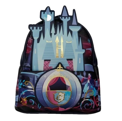 NEW Loungefly CINDERELLA Shimmer & Velvet Blue Ball Gown  display picture 3