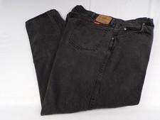 Vintage USA Wrangler Authentic Jeans Men 42 X 30 Star Logo Black Cotton D22
