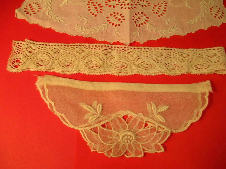 复古 VARIIETY 女士开放式切割工作领、蕾丝饰边和袖子 — 第 4/4 张图片