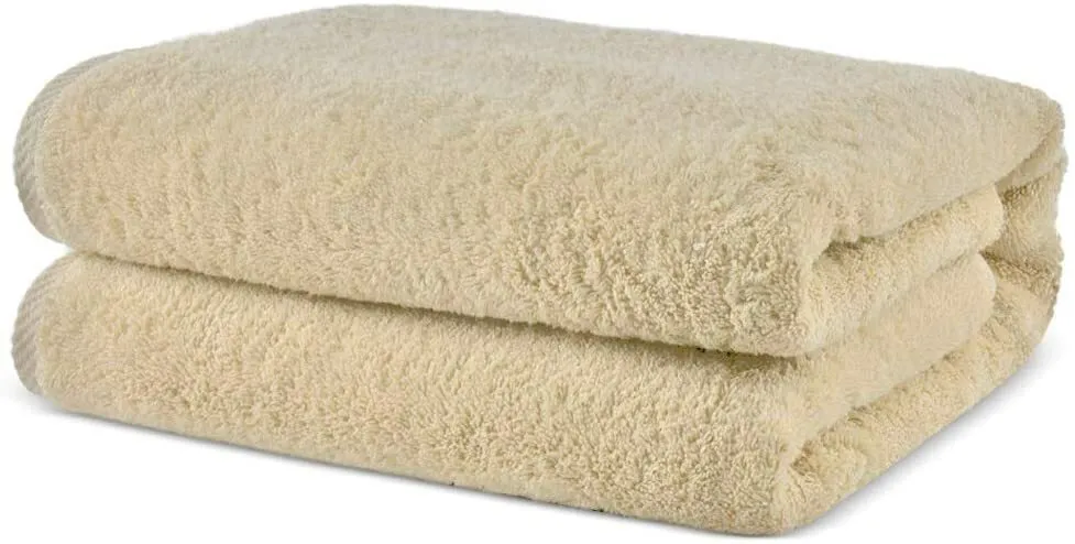 Extra Large Oversized Bath Towel 100% Cotton Turkish Towel Light Beige  40x80