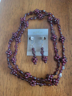 Vintage Raspberry Pomegranate Red Garnet Bead Cluster