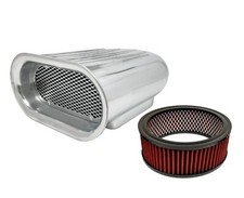 Gasser Style Air Scoop Single 4-barrel 4 Bbl 5-18 Neck Carburetor Washable Fin