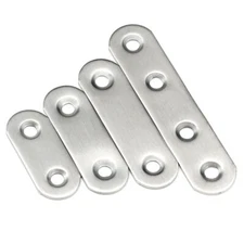 Stainless Steel Brackets Repair Plate Flat Straight Fixing Mending Corner Brace 