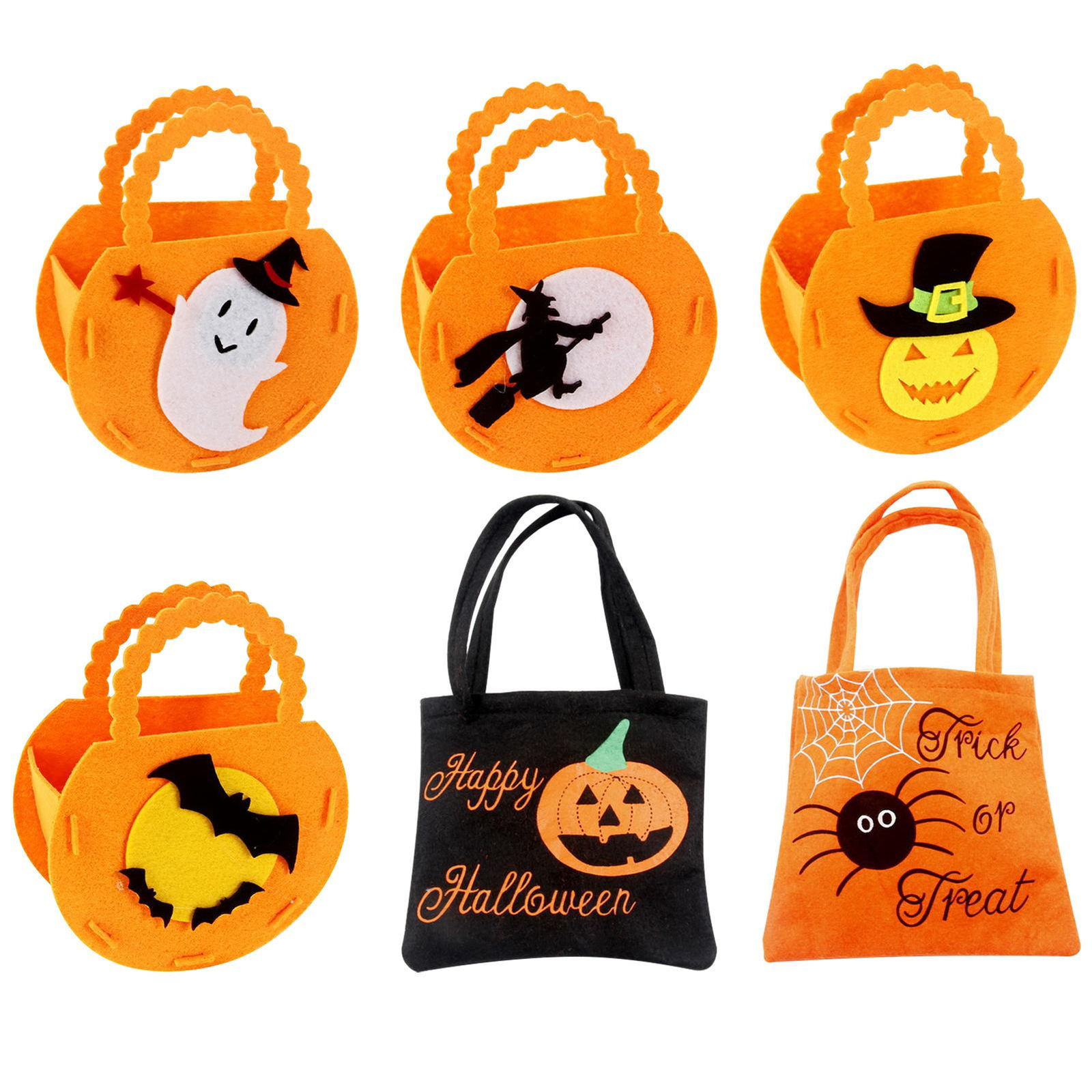 Halloween Candy Bags Reusable Felt Cloth Tote Bags Halloween Bags Felt pleasure