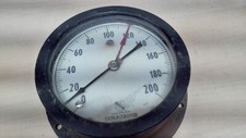 Vintage Ashcroft Duragauge Bronze Tube 0-200 Pressure Gauge 5  face Wall Mount