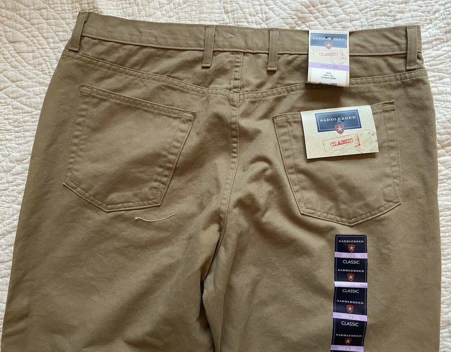 NWT Saddlebred Classic Khaki Jeans Pants Mens 38 X 30 eBay
