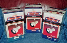 SET OF (3)-ENCON TRAC-TEC TRACK LIGHTING SYSTEM LARGE STEP 207 WH, WHITE